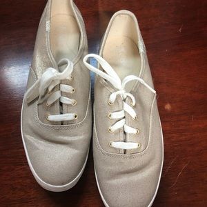 Keds in sparkly gold color worn once, sz 9.5